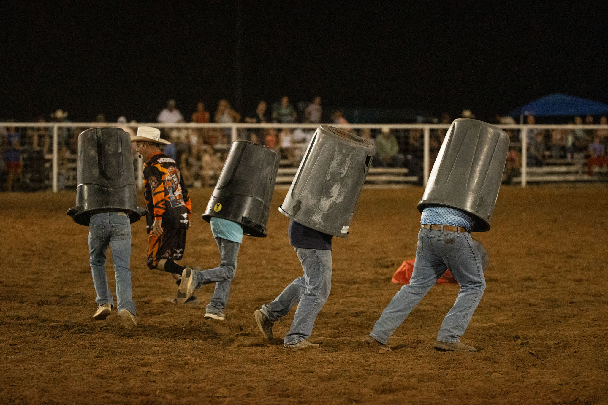 Children racing in a kids night game in the arena